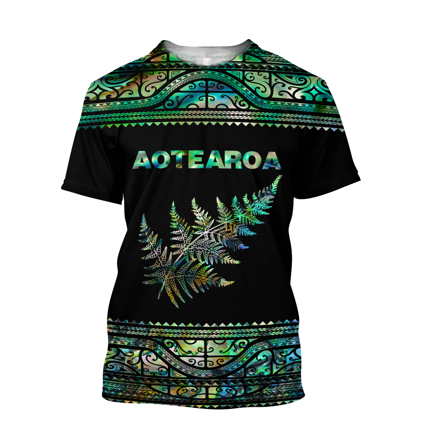 Aoteatoa New Zealand Maori Silver Fern Paua Shell 3D Unisex Hoodie
