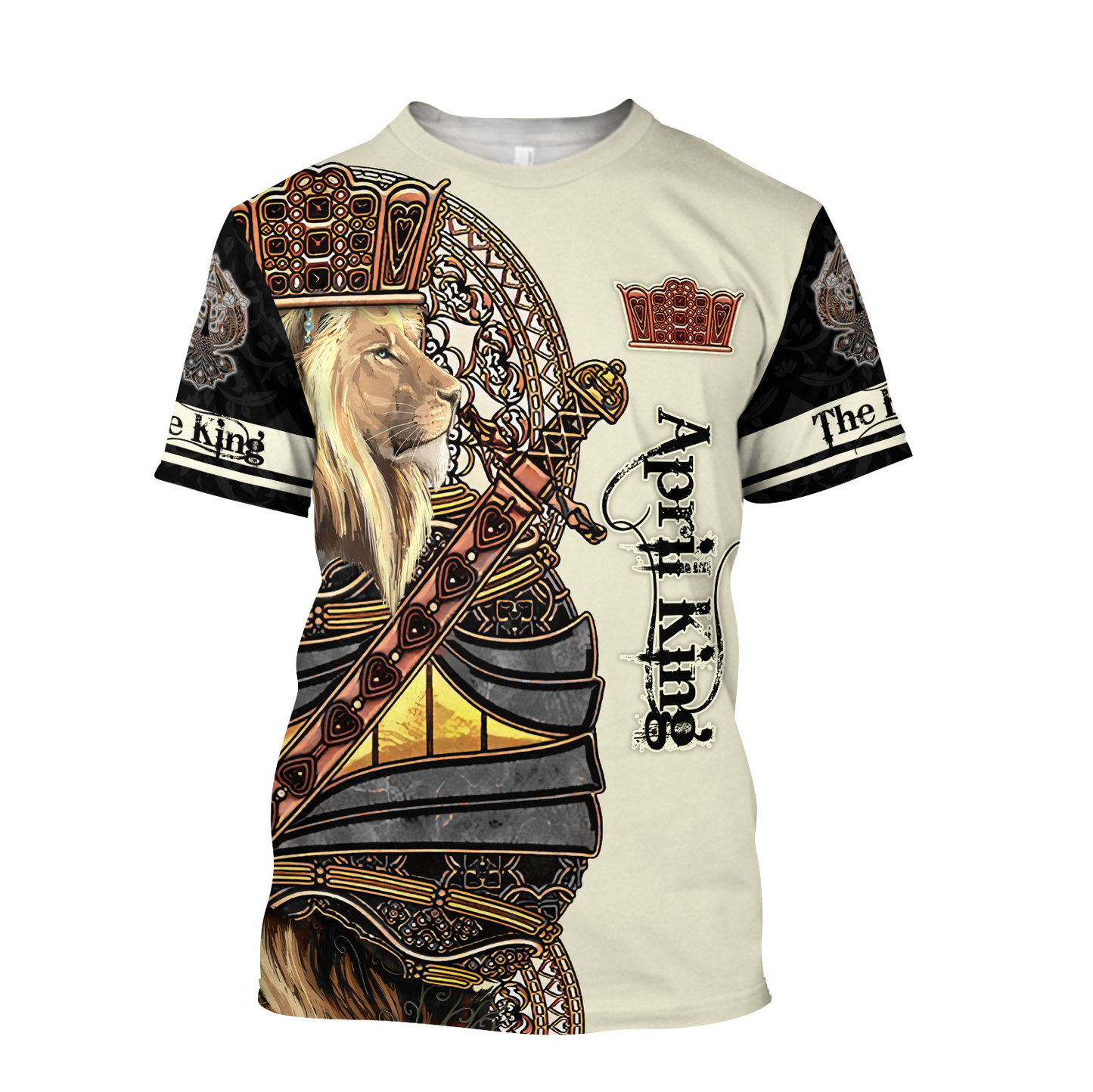 April Black King Lion  3D All Over Printed  Unisex Shirts