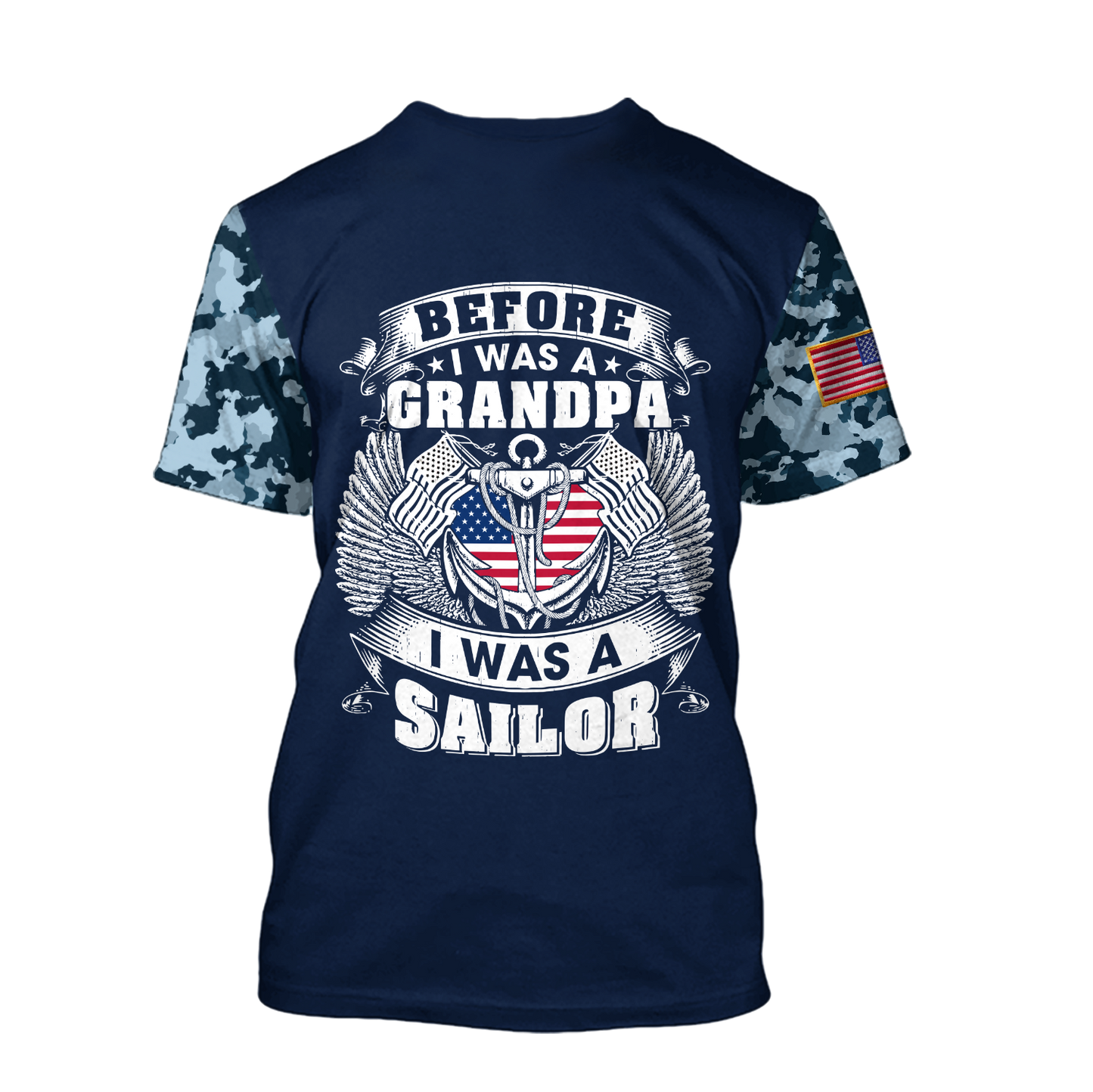 All Over Printed Navy Veteran Hoodie TR2808203-MEI