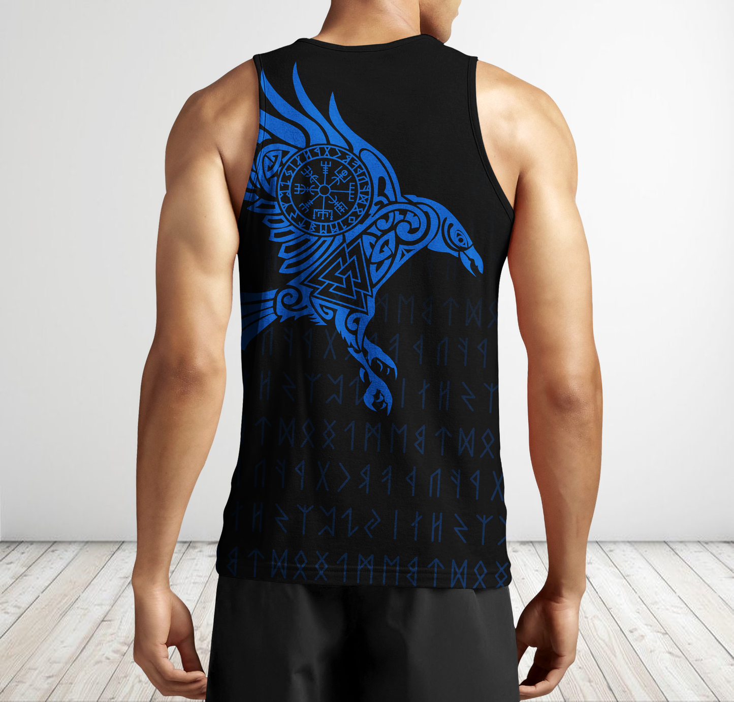 Vikings - The Raven of Odin Tattoo Blue - Amaze Style™-Apparel