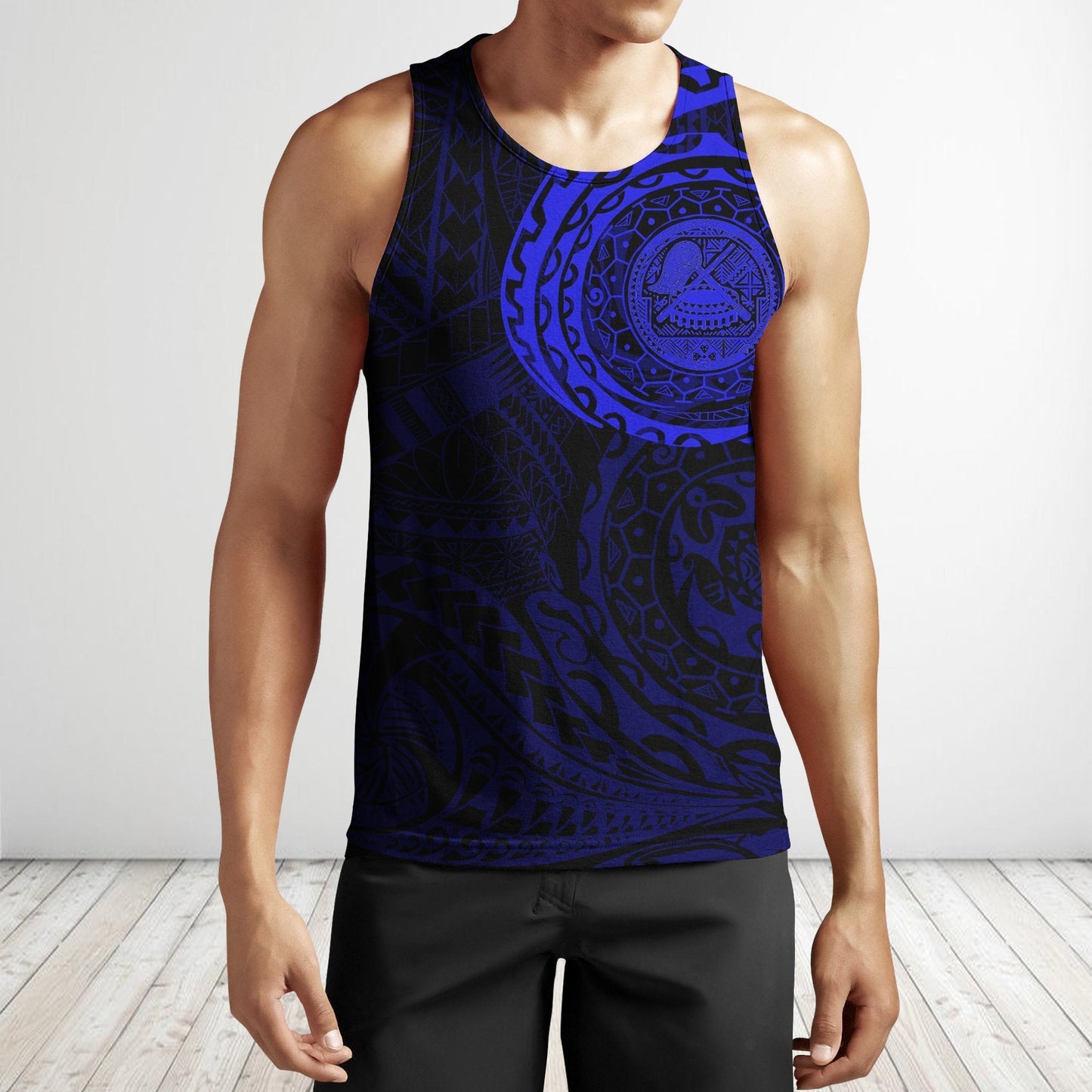 American Samoa In My Heart Polynesian Hoodie Blue PL - Amaze Style™-Apparel