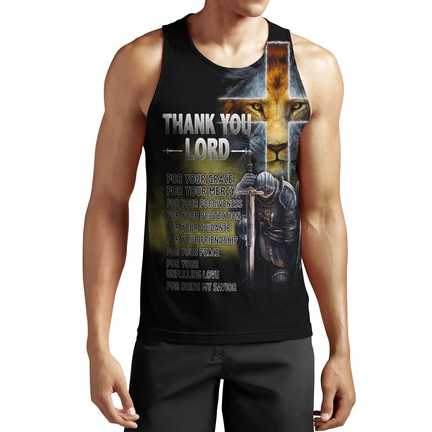 Brave Knight Templar God 3D All Over Printed Shirts JJ010401-Apparel-MP-Tank Top-S-Vibe Cosy™