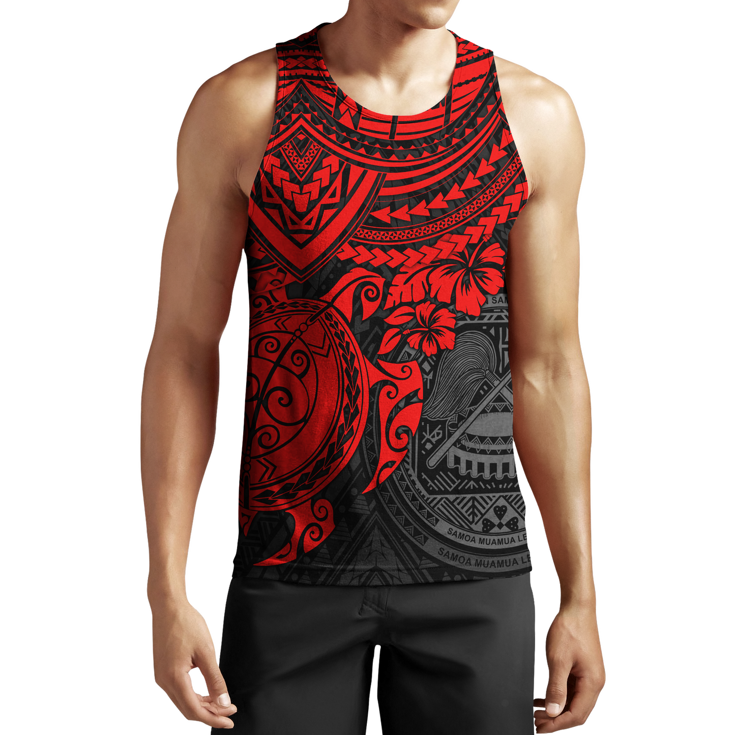 American Samoa Polynesian Hoodie Red Turtle JJ300102 PL - Amaze Style™-Apparel