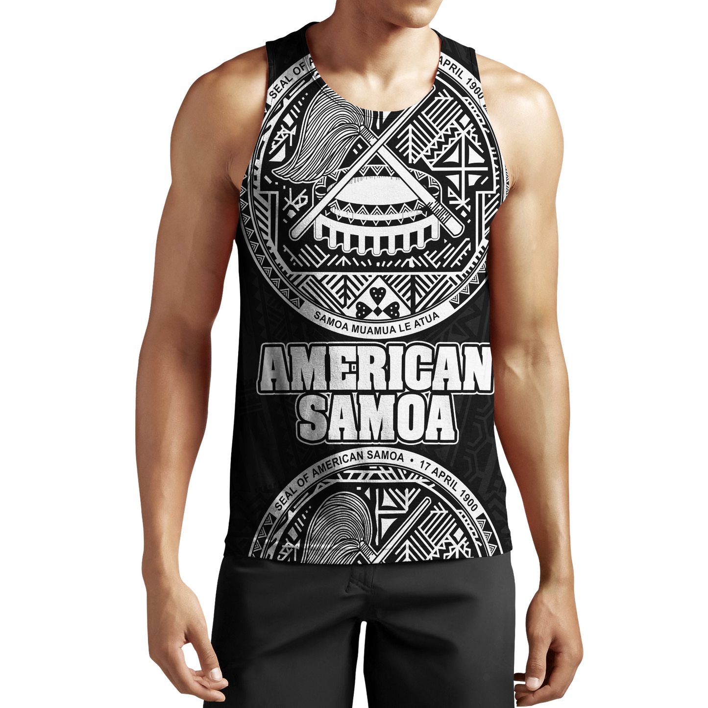 American Samoa All Over Hoodie - Coat Of Arm JJ300101 PL - Amaze Style™-Apparel