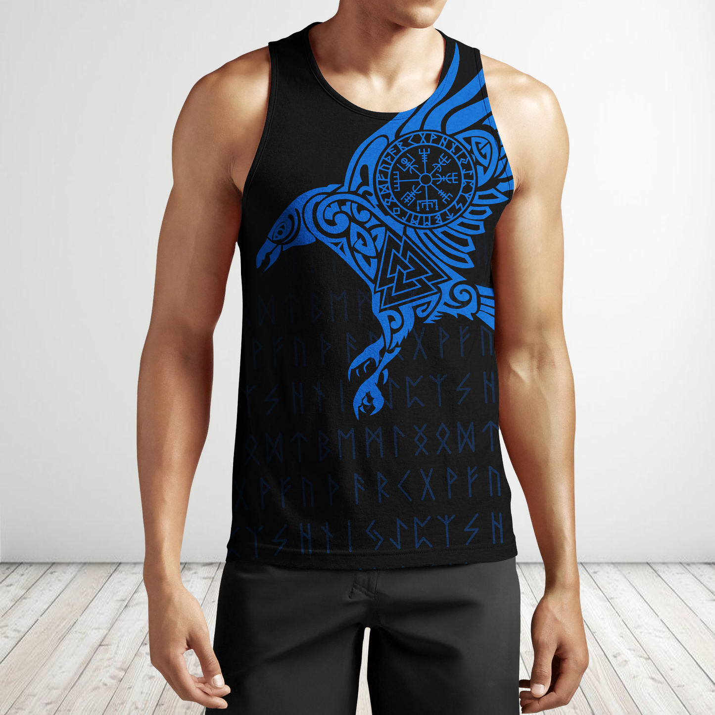 Vikings - The Raven of Odin Tattoo Blue - Amaze Style™-Apparel