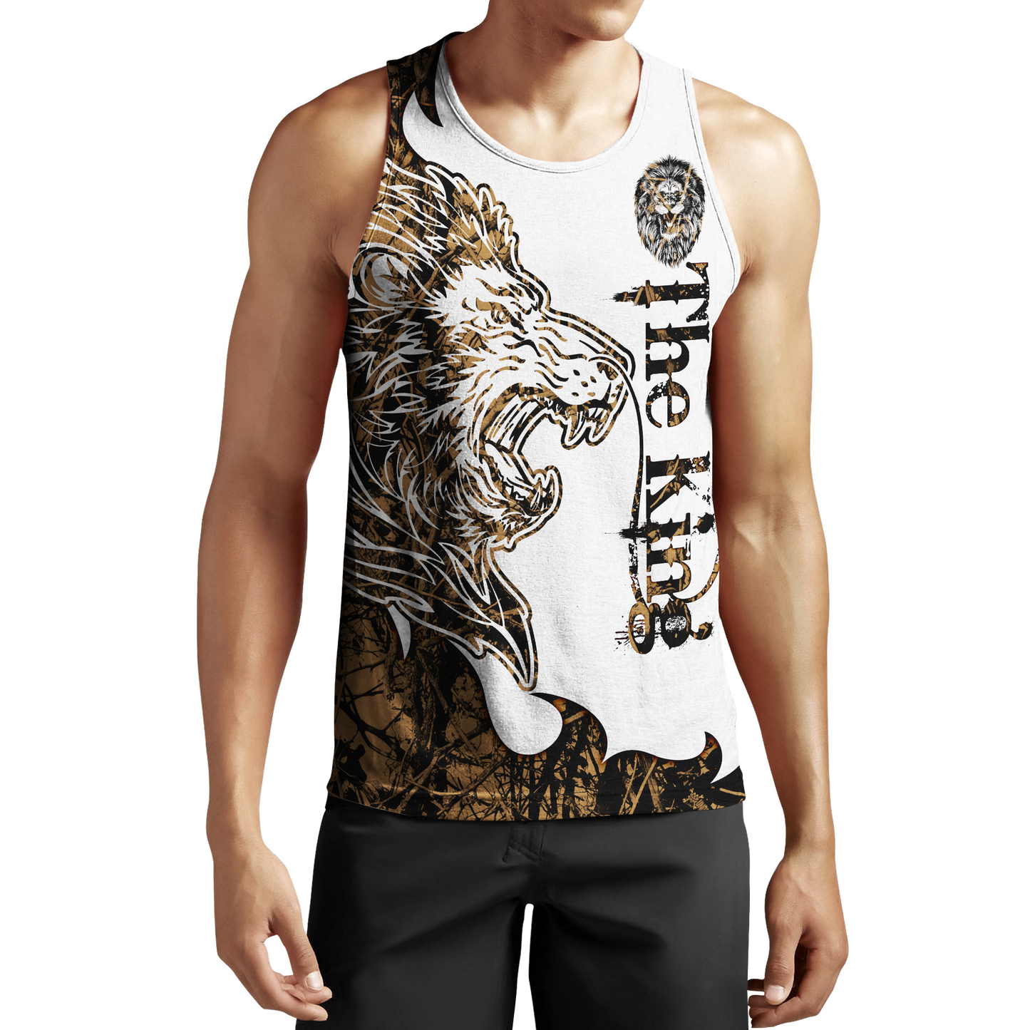 The King Lion Tattoo Over Printed Hoodie TP