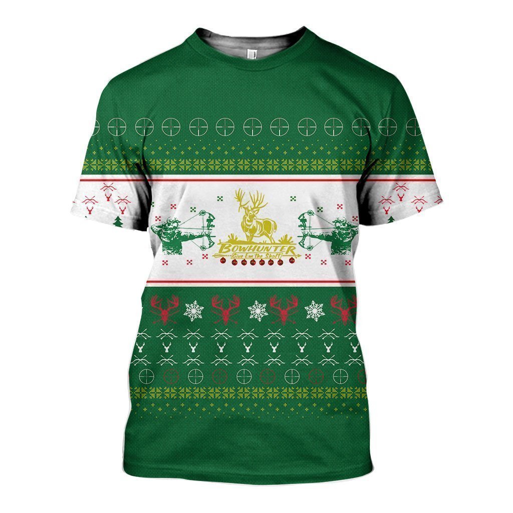 3D All Over Printed Ugly Sweater Bow Shirt - Amaze Style™-Apparel