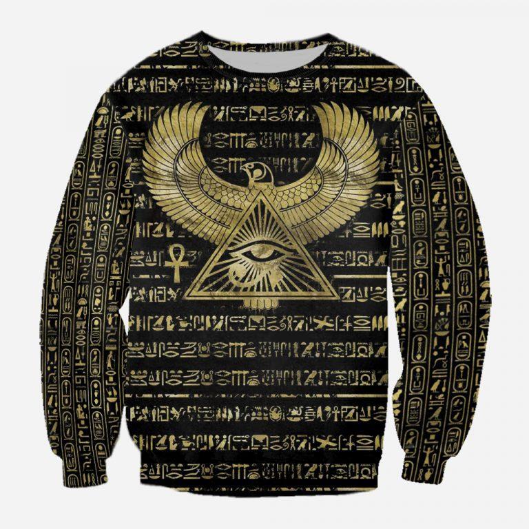 3D Printed Egyptian Eye of Horus and Hieroglyphs Clothes TA010 - Amaze Style™-Apparel