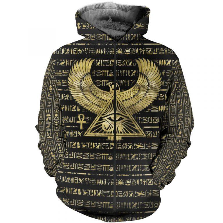 3D Printed Egyptian Eye of Horus and Hieroglyphs Clothes - Amaze Style™-Apparel
