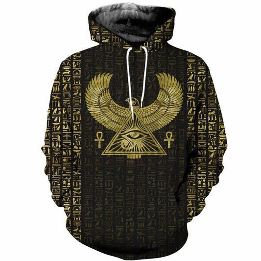 3D Printed Egyptian Eye of Horus and Hieroglyphs Clothes TA011 - Amaze Style™-Apparel