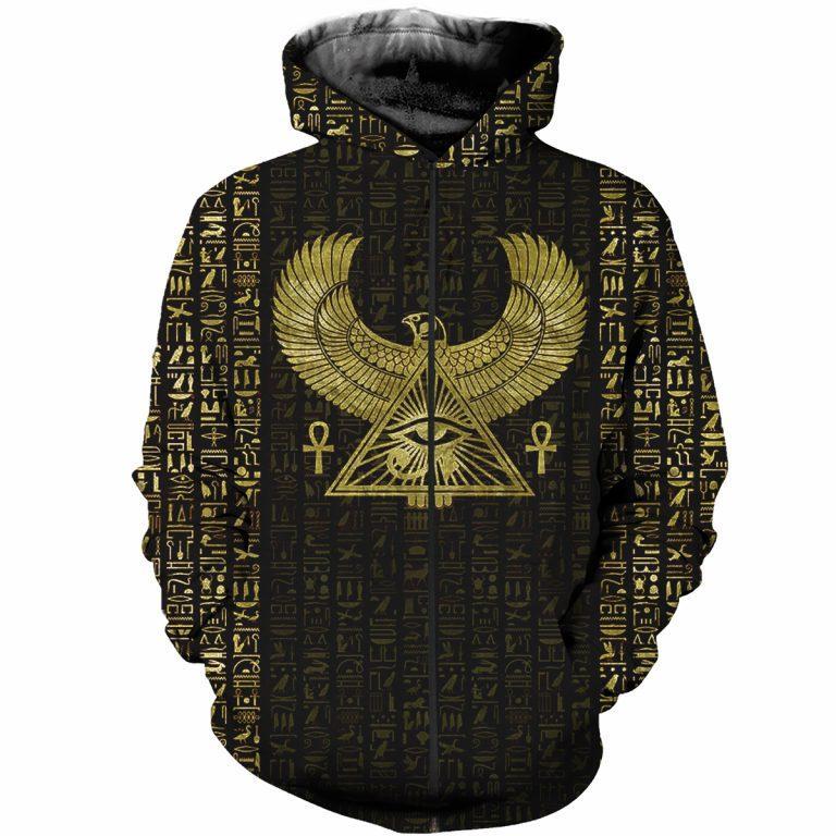 3D Printed Egyptian Eye of Horus and Hieroglyphs Clothes TA011 - Amaze Style™-Apparel