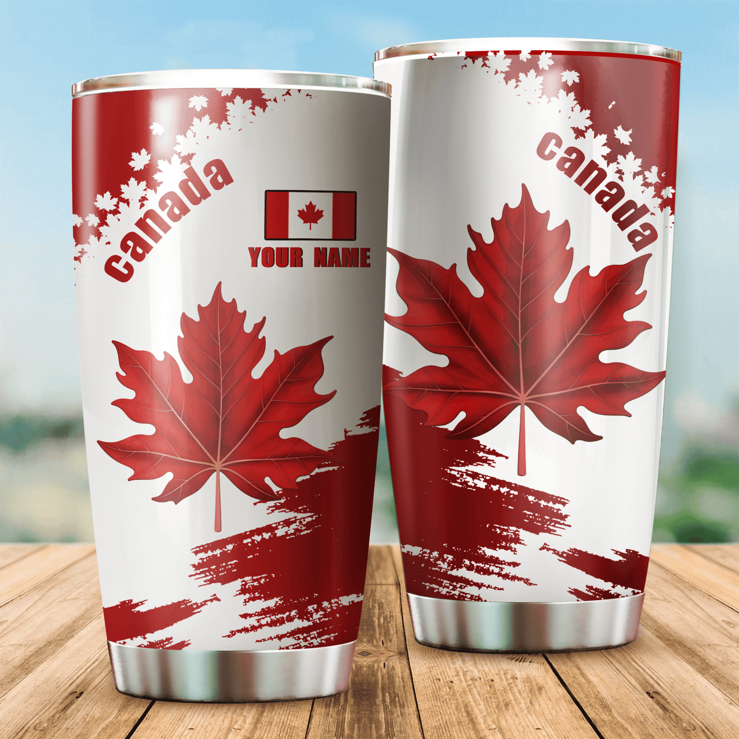 Canada Day No3 Maple Leaf Personalized Name Tumbler DA10052101