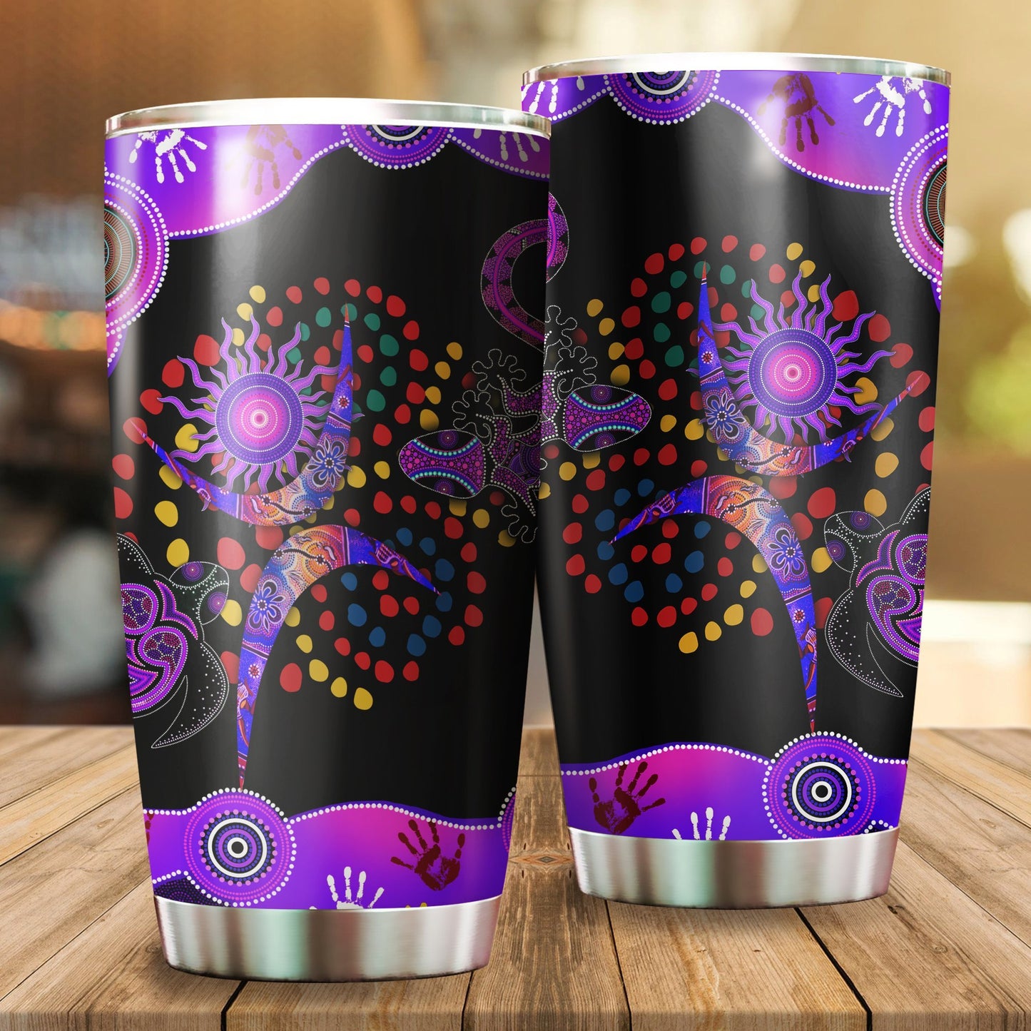 Aboriginal Naidoc Week 2021 Best Purple Turtle Lizard Tumbler