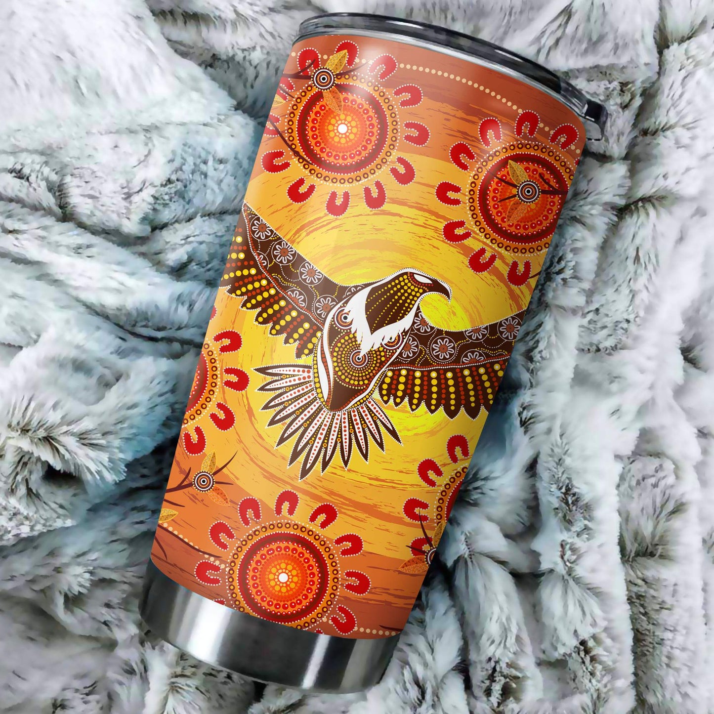 Aboriginal Decors Australian Gifts Power Eagle Stainless Steel Tumbler 20Oz