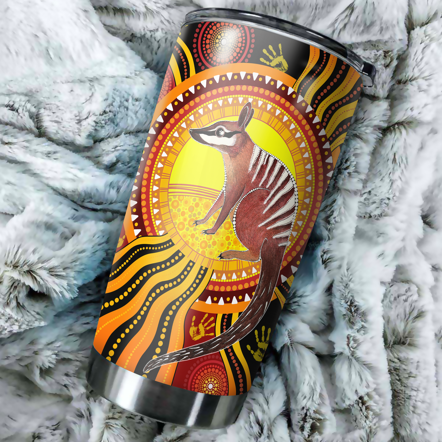 Aboriginal Decors Australian Gifts Numbat Stainless Steel Tumbler 20Oz