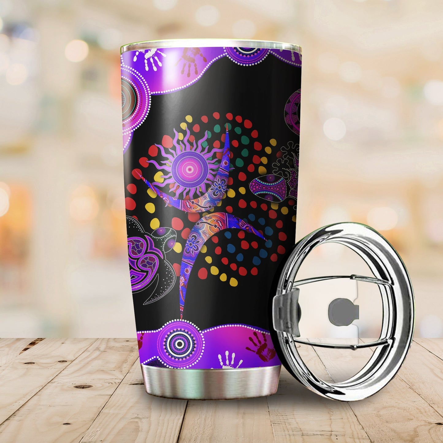Aboriginal Naidoc Week 2021 Best Purple Turtle Lizard Tumbler