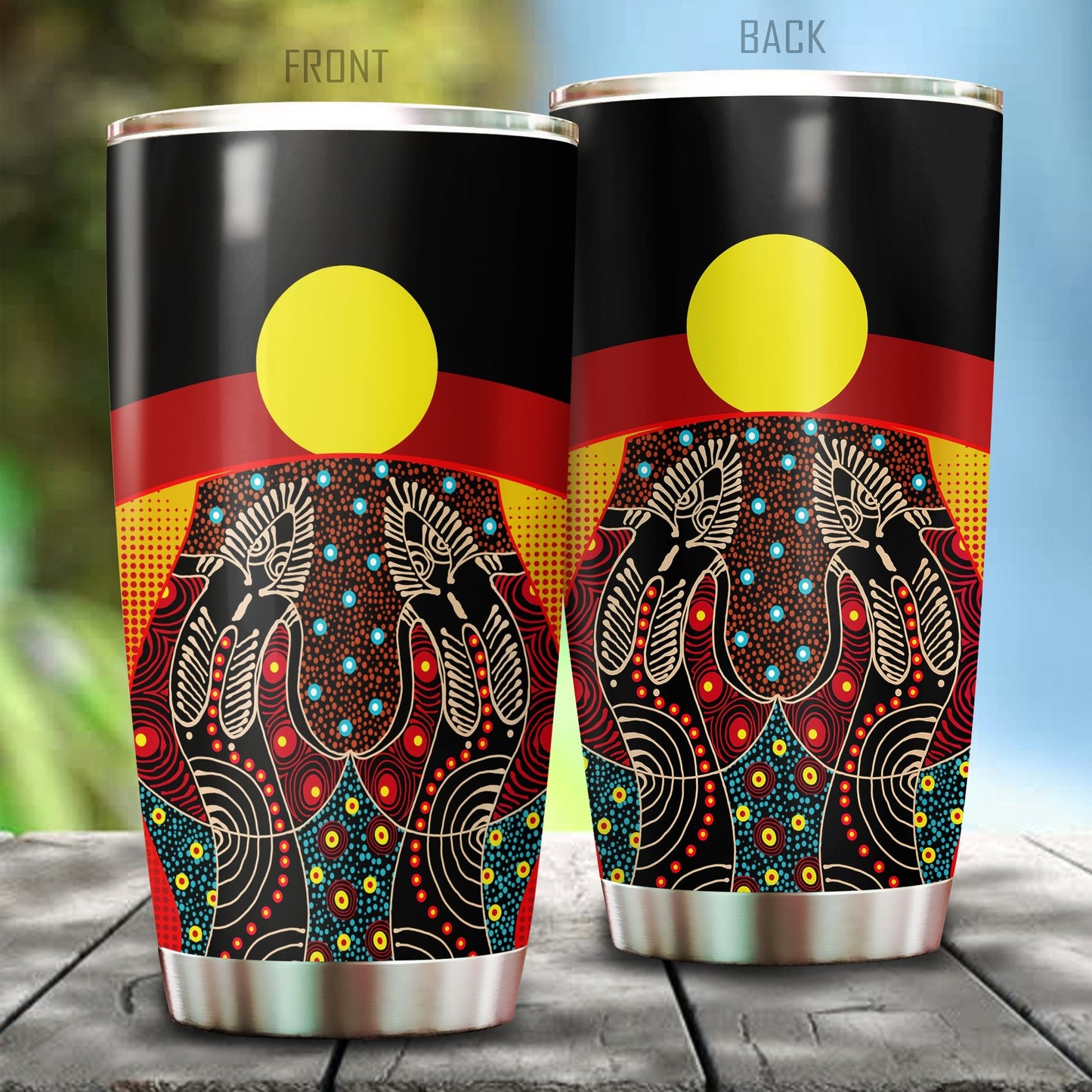 Aboriginal Decors Australian Gifts Djanggawul Stainless Steel Tumbler 20Oz