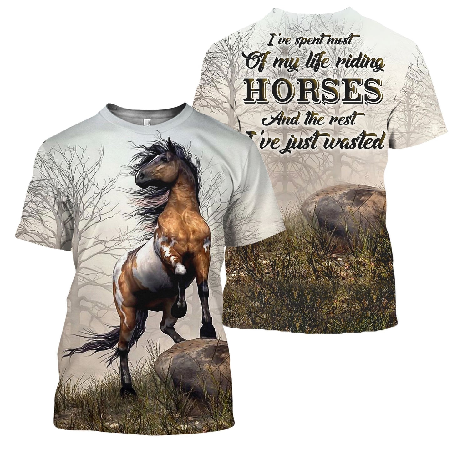 3D All Over Printed Riding Horse Shirts - Amaze Style™-Apparel