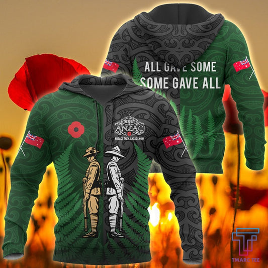 Tmarc Tee Anzac Day New Zealand and Australia Soldier 3D printed shirts