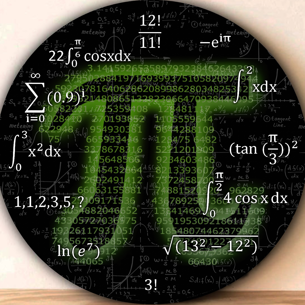 3D All Over Printed Science Circle Rug