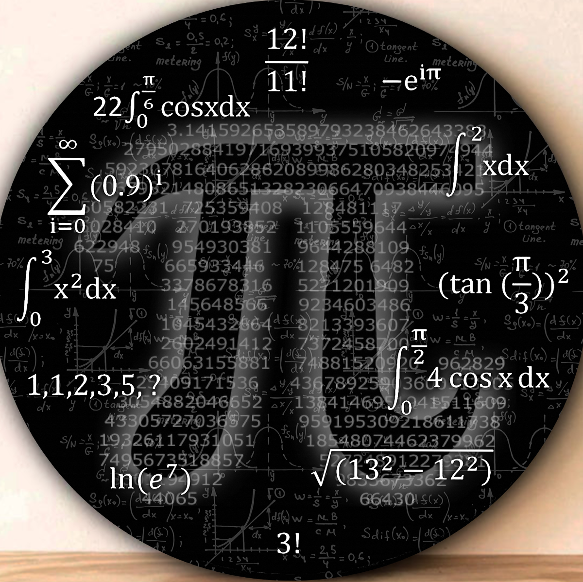 3D All Over Printed Science Circle Rug