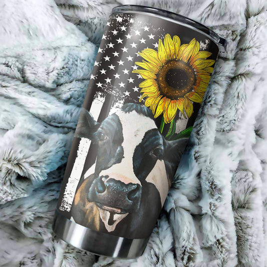 Beautiful Cow and Sunflower Tumbler Premium MEI09192001