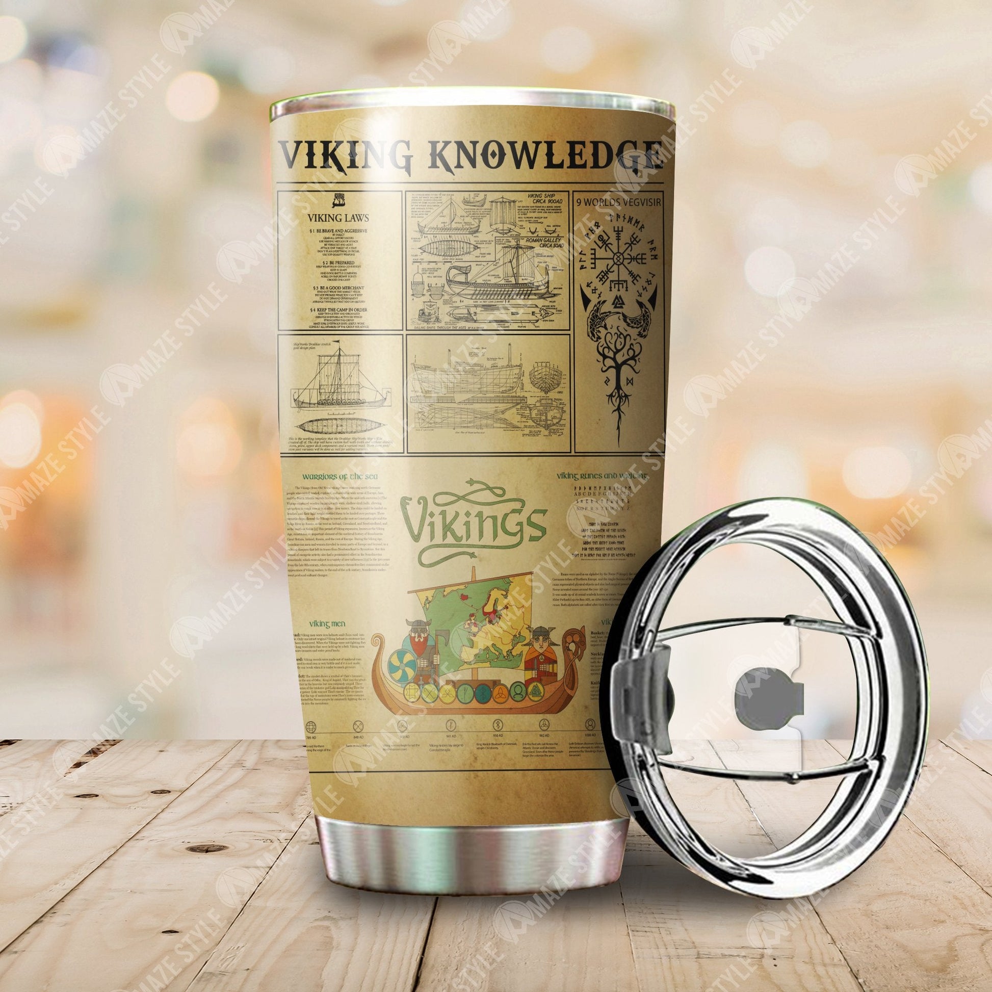 Vikings Knowledge Tumbler - Amaze Style™-