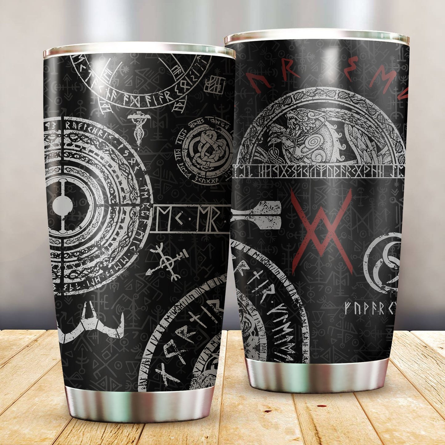 Vikings Tattoo Style Tumbler - Amaze Style™-