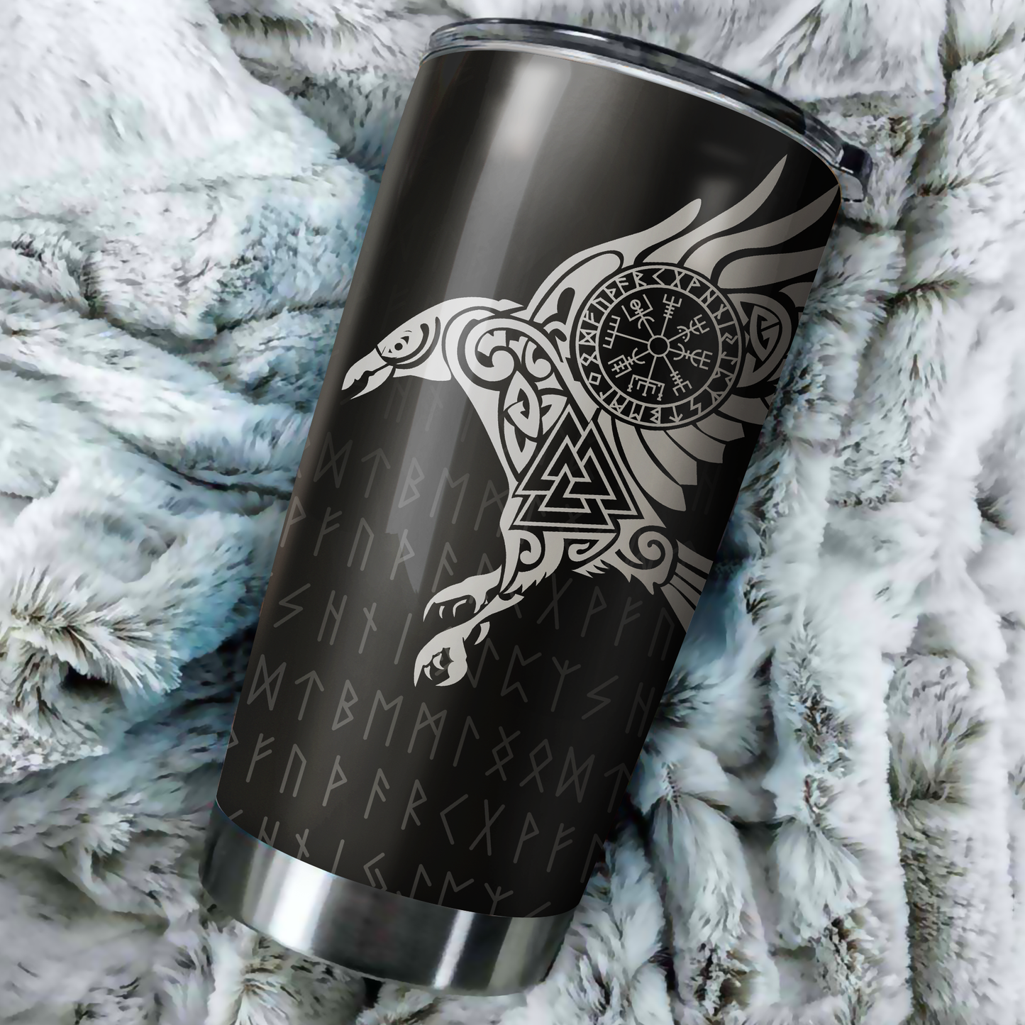 Vikings - The Raven of Odin Tattoo Tumbler - Amaze Style™-