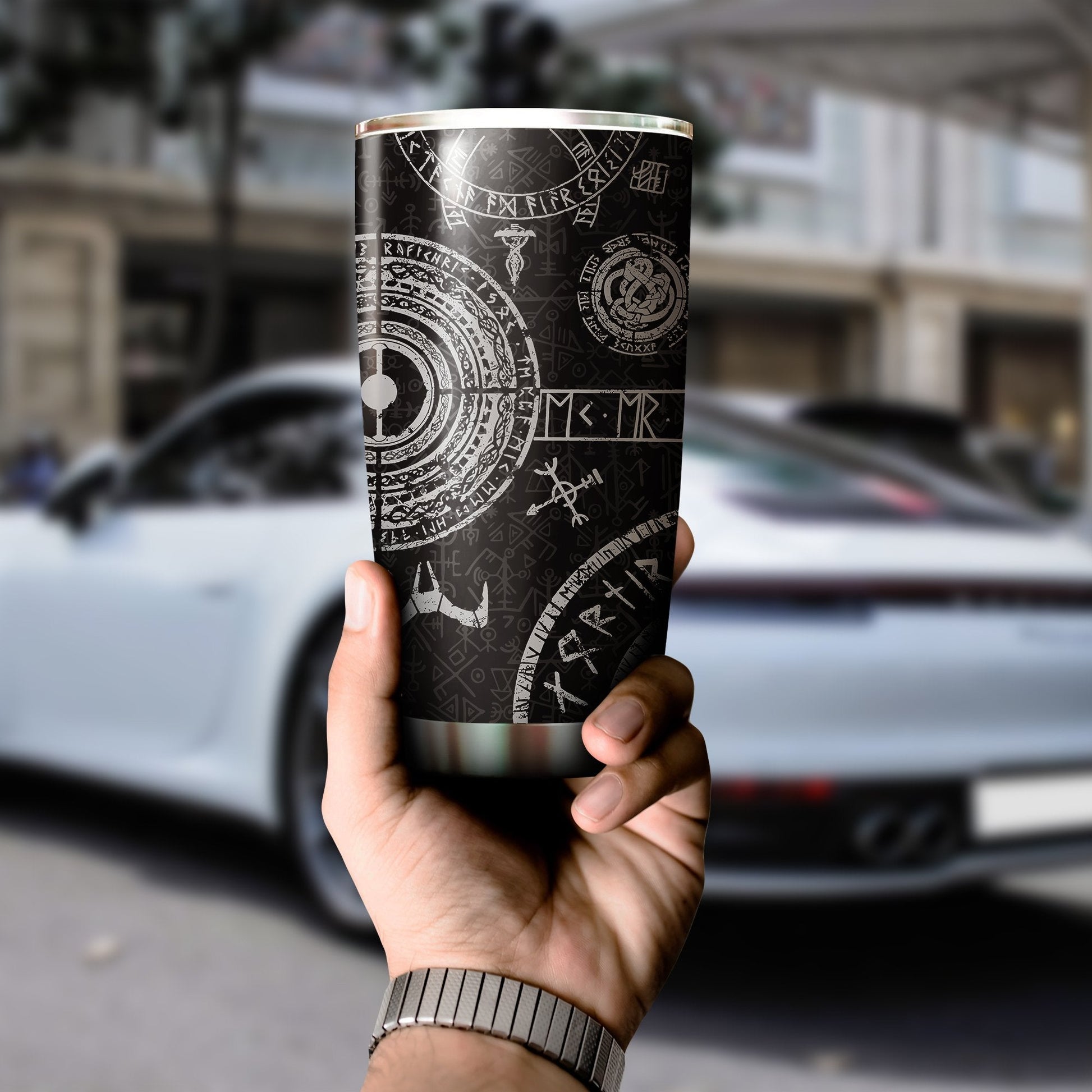 Vikings Tattoo Style Tumbler - Amaze Style™-