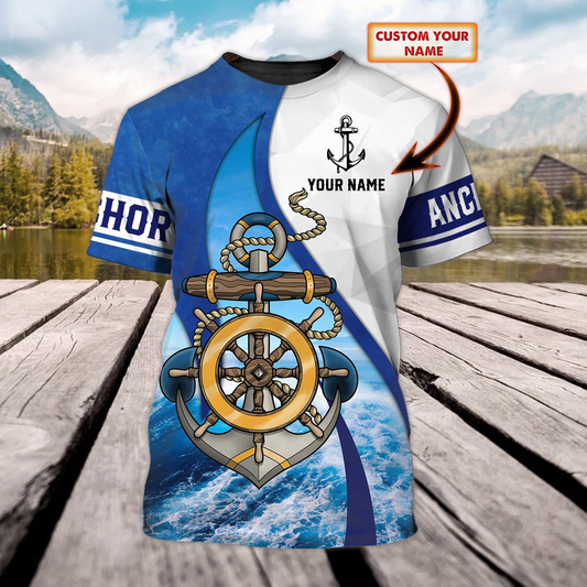 Anchor Drops Sea Custom name 3D printed