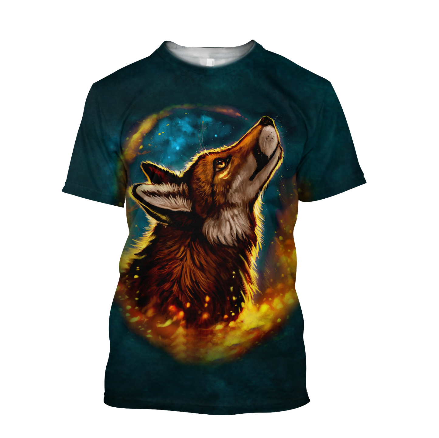 Wolf 3D All Over Printed Unisex Deluxe Hoodie ML