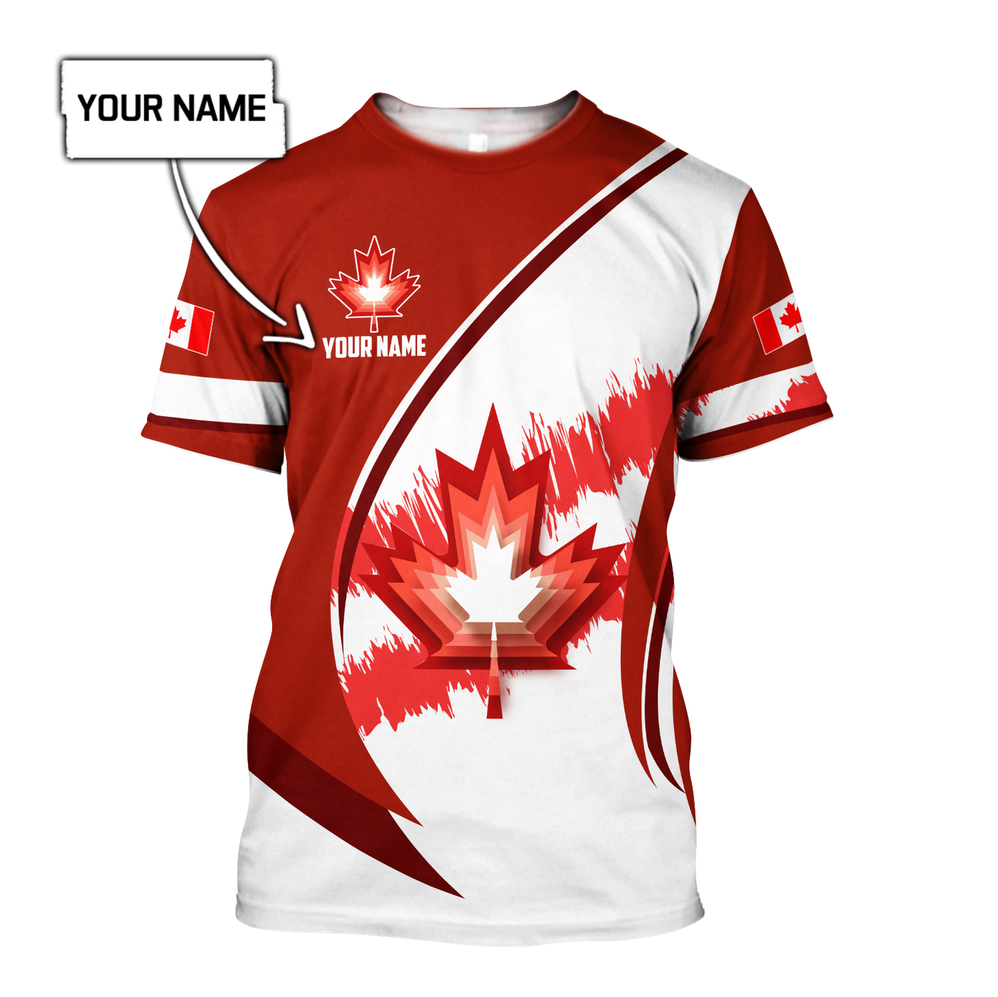 Canada Day No23 Personalized Maple Leaf Pullover Premium Unisex Hoodie