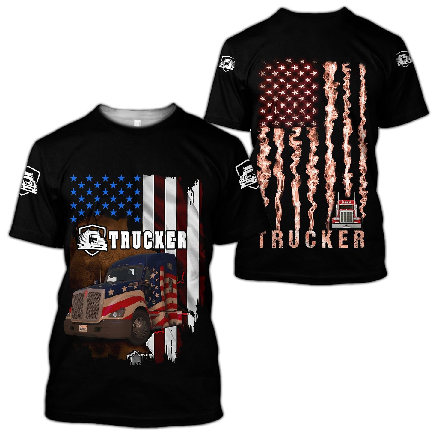 Trucker 3D All Over Printed Shirts For Men and Women