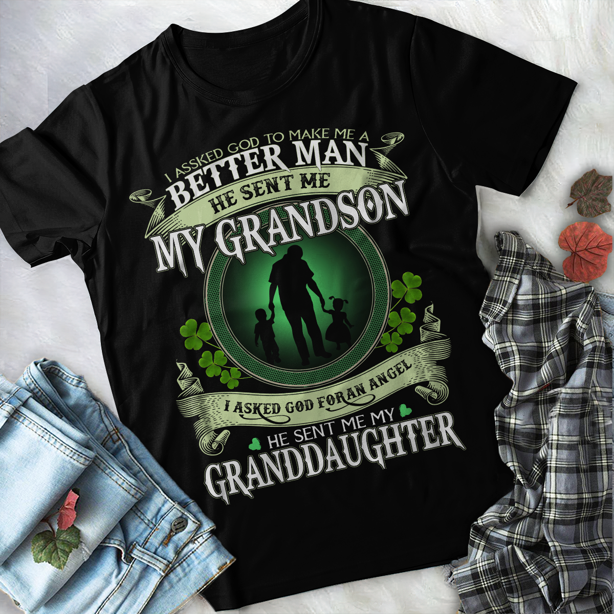 My Grandson And Granđaughter T Shirt PL