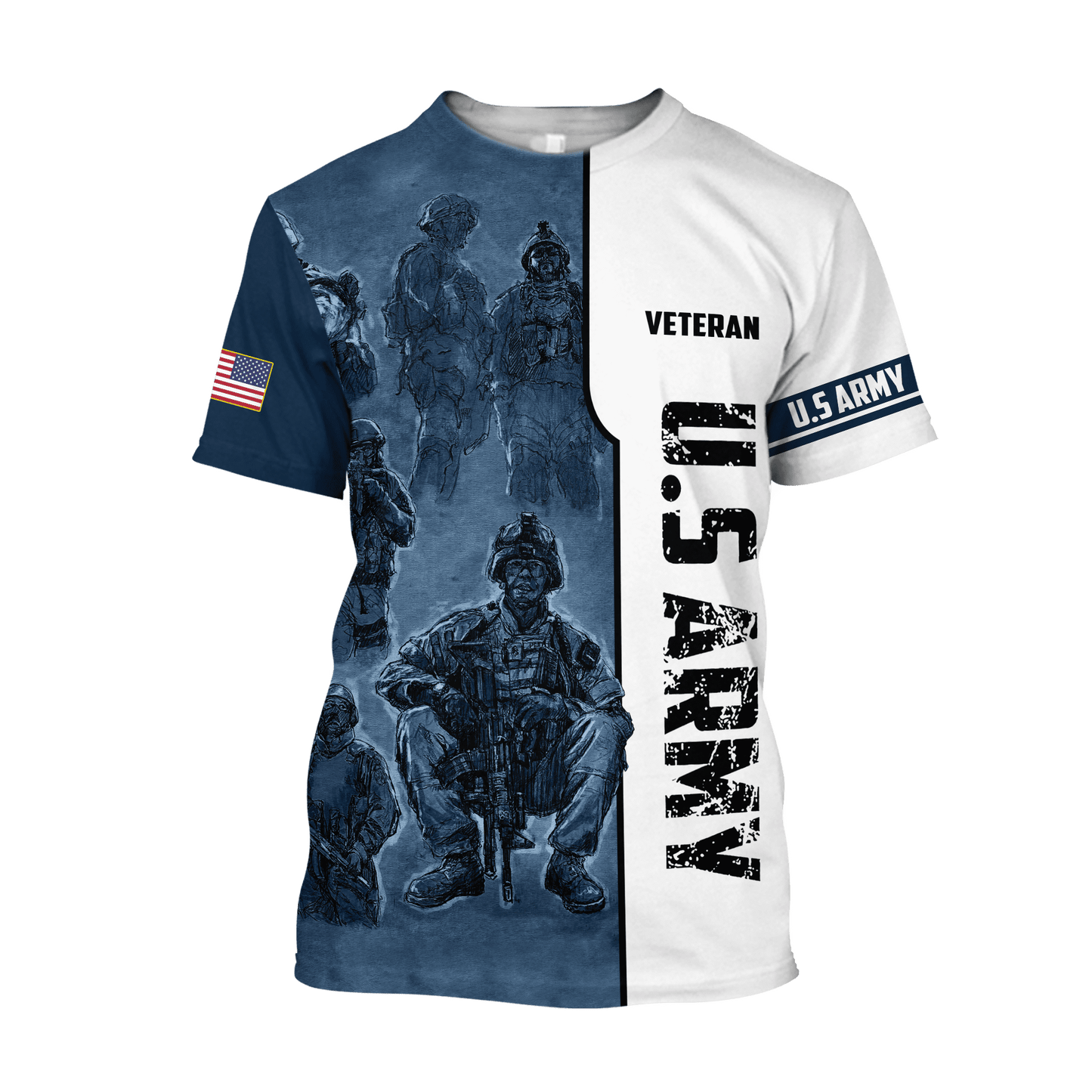 US Veteran 3D All Over Printed Unisex Hoodie