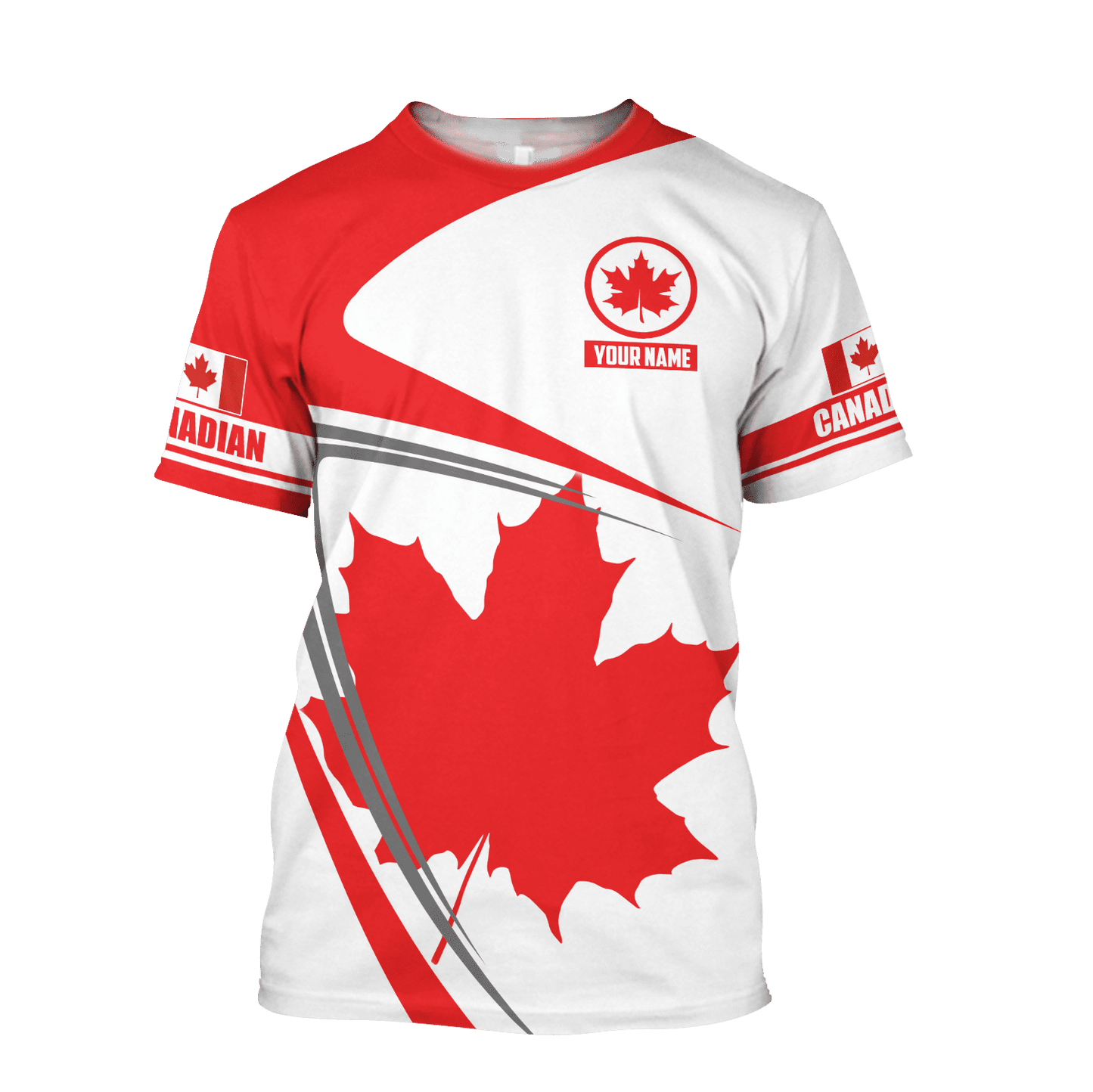 Canada Day No19 Personalized Name Pullover Premium Unisex Hoodie Maple Leaf