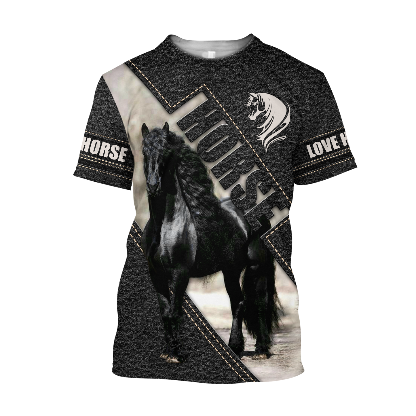 Black Horse 3D All Over Printed Hoodie Pi112058XT