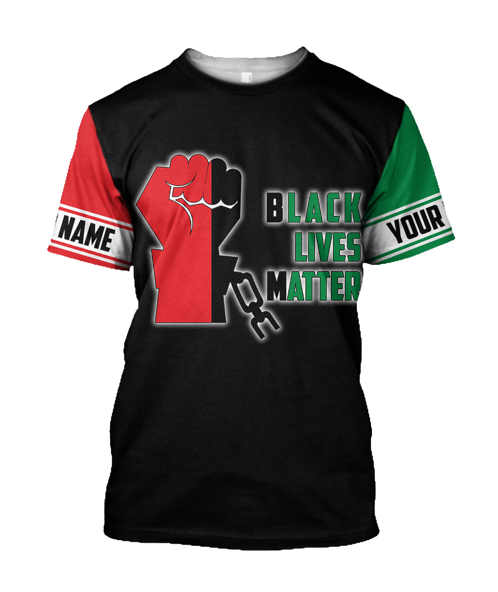 African American Persionalized Your Name 3D All Over Printed Shirts JJ21052101 KT