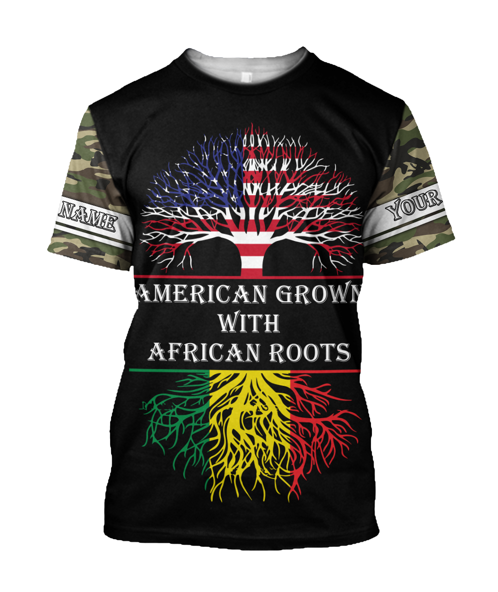 African American Persionalized Your Name 3D All Over Printed Shirts JJ26052105 KT