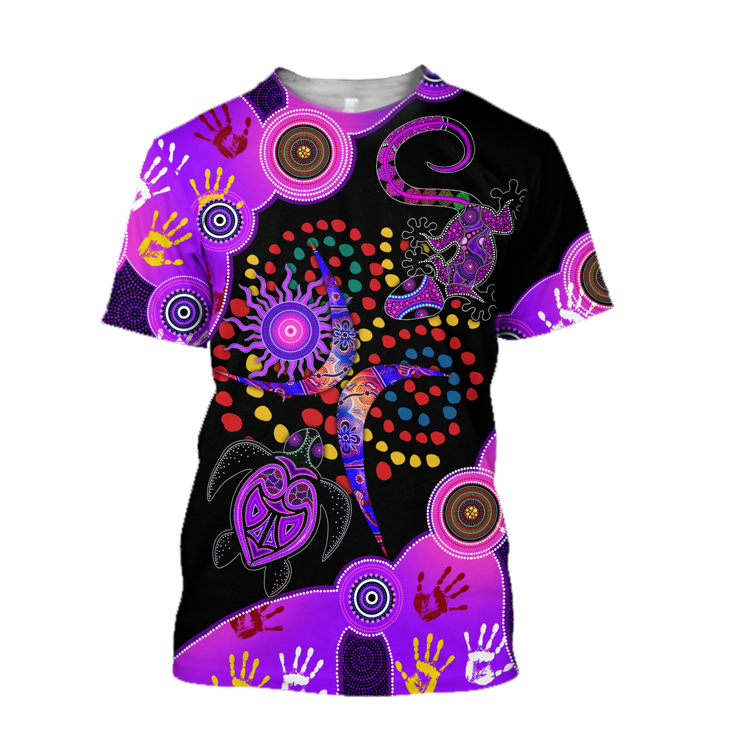 Aboriginal Naidoc Week 2021 Purple Turtle Lizard 3D print shirts