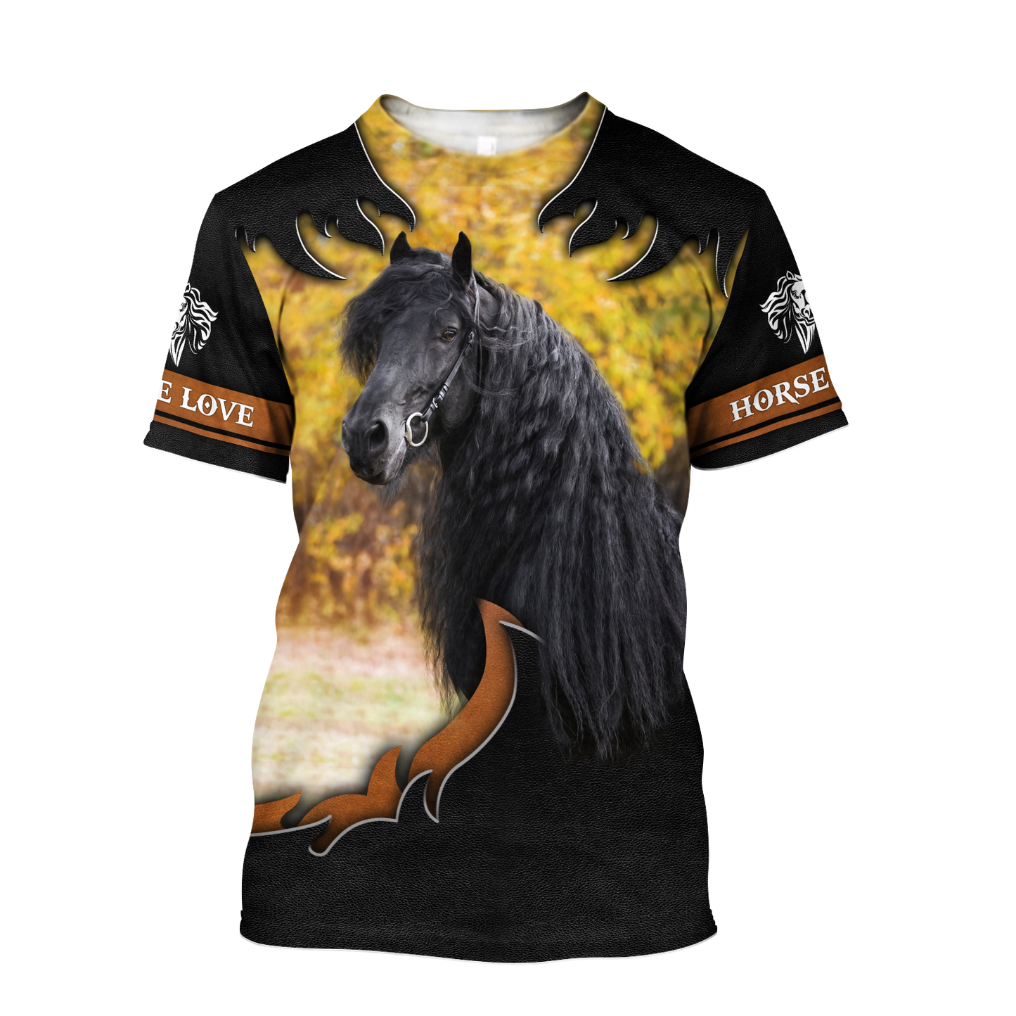 Black Horse 3D All Over Printed Shirts PD19022102