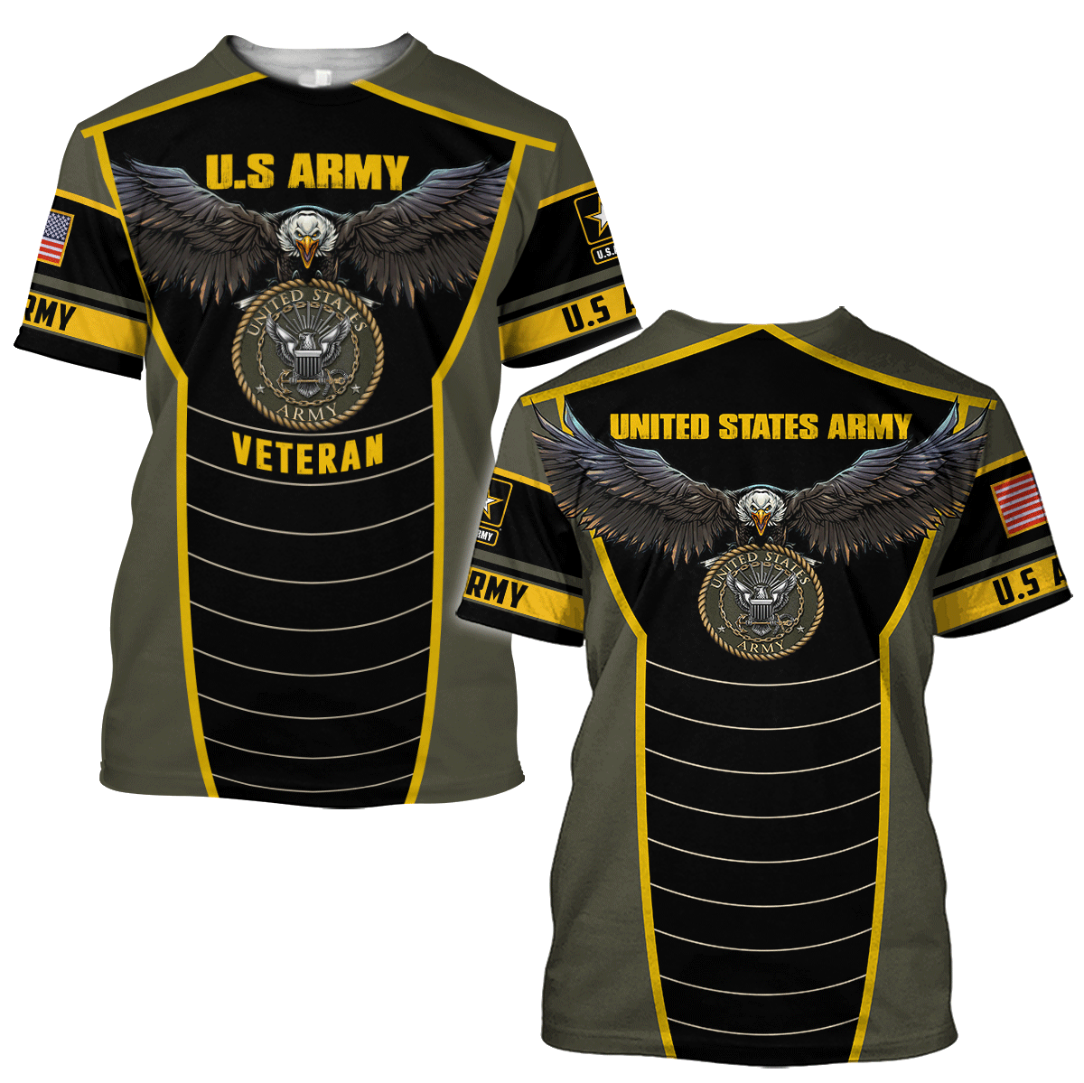 U.S Army veteran Eagle Pride design 3d print shirts Proud Military