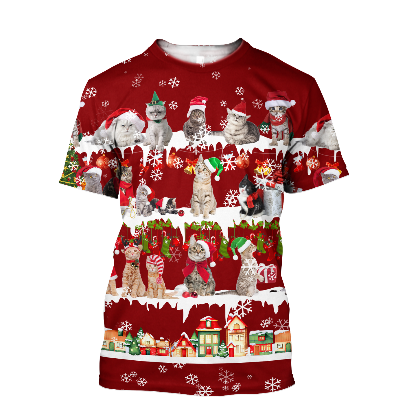 All Cat Breeds Christmas unisex 3d all over printed shirts