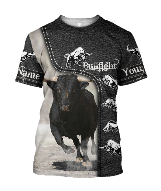 Bullfight Persionalized Your Name 3D All Over Printed Shirts