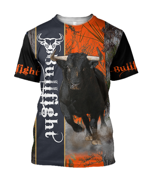 Bullfight Persionalized Name 3D All Over Printed Shirts