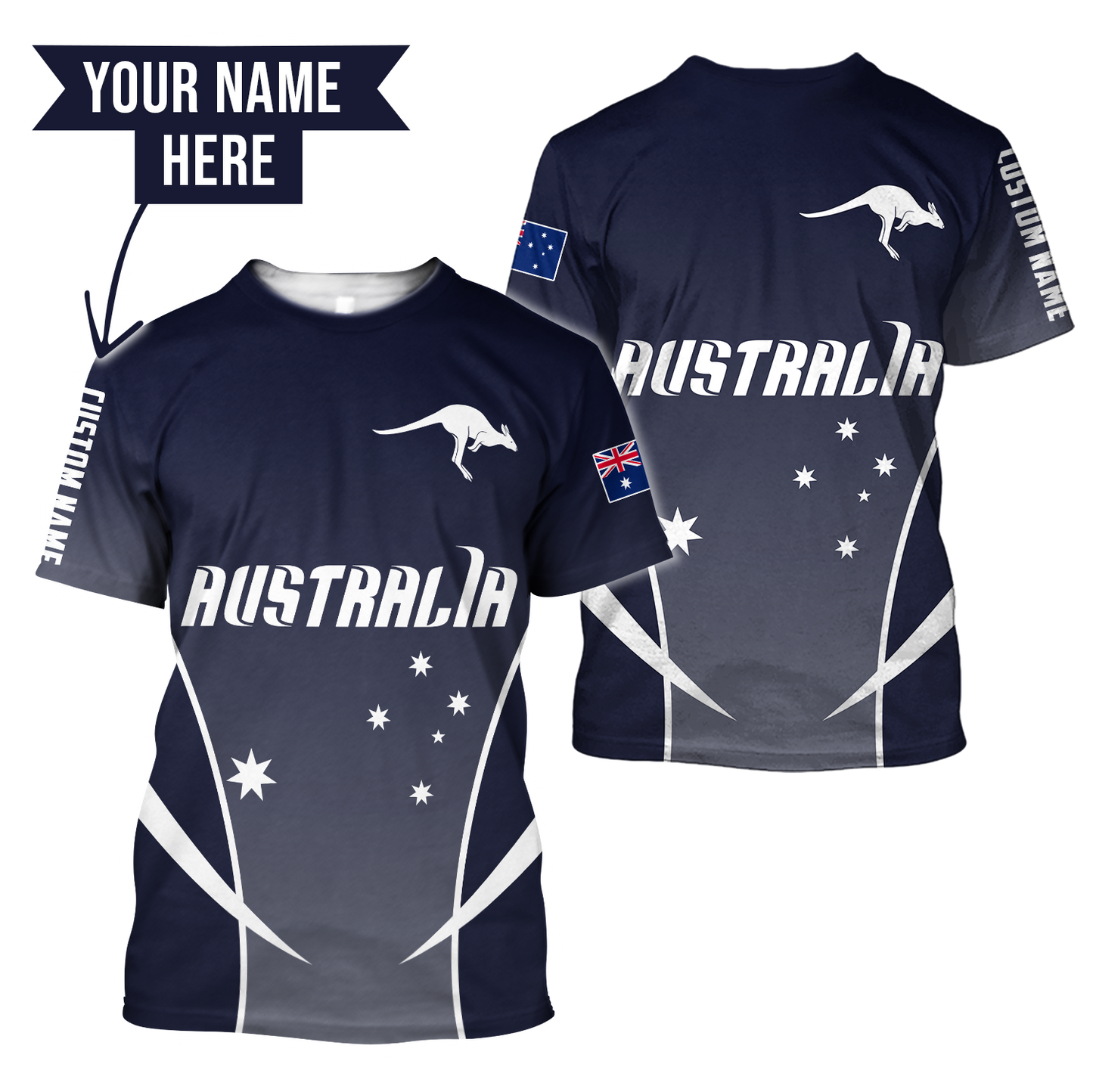 Tmarc Tee Australia active special custom name unisex 3d print shirts