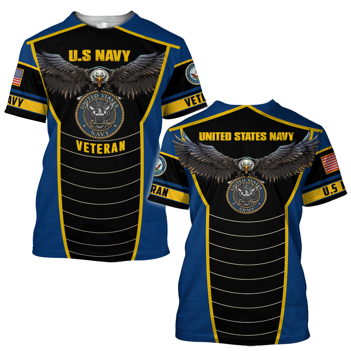 U.S Navy veteran Eagle Pride design 3d print shirts Proud Military