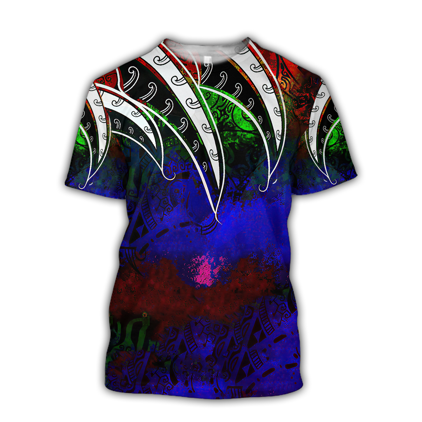 Amazing Polynesian Tattoo And Color Unisex Deluxe Hoodie ML