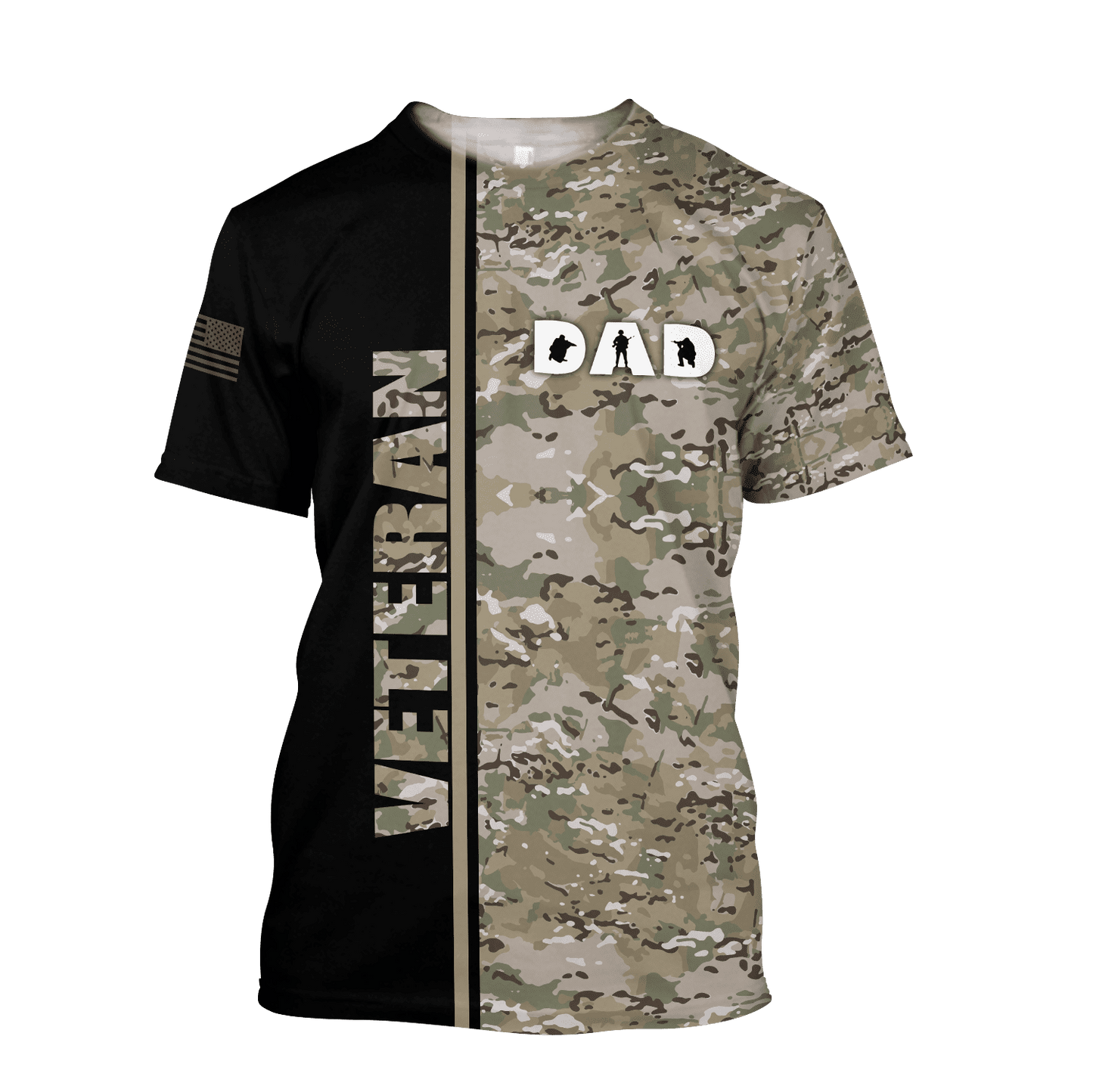 US Veteran Dad Camo 3d printed shirts Proud Military